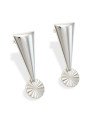 Brinco AG Triangulo 25mm c/ Redondo Diamantado Aberto - G3 - 13mm x 32mm - 4.27gr