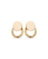 Brinco Redondo 7.5mm c/ Redondo 10mm Vaz Diamantado  - 00 - 10mm x 15mm - 1.47gr