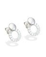 Brinco AG Redondo 6mm c/ Redondo Diamantado Aberto - G3 - 10mm x 13mm - 1.39gr