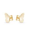 Brinco Borboleta (Meia Asa) 15mm Diamantada (Faz Par) - 00 - 7mm x 12mm - 0.96gr