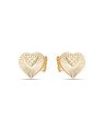 Brinco Coracao Diamantado c/ Coracao Deslocado Bola - 00 - 11mm x 10mm - 1.32gr