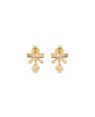 Brinco Laco 8mm Diamantado c/ Coracao Macico  - 00 - 10mm x 13mm - 1.16gr