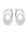 Brinco AG Dois Redondo 20mm Meio Vazado 1 Liso 1 Estampado - G3 - 14mm x 20mm - 3.19gr