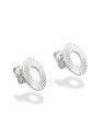 Brinco AG Oval Vazado 10mm Diamantado - G5 - 7mm x 10mm - 0.90gr