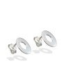 Brinco AG Oval 10mm Macico Vazado - G5 - 7mm x 10mm - 0.90gr