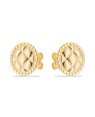 Brinco Redondo 12mm Estampado Almofada c/ Borda Torcida  - 00 - 12mm x 12mm - 1.81gr