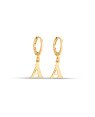 Brinco Argolinha c/ Letra Lisa 1-045A  - 00 - 12mm x 22mm - 1.40gr