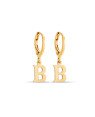 Brinco Argolinha c/ Letra Lisa 1-045B - 00 - 12mm x 22mm - 1.40gr