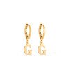 Brinco Argolinha c/ Letra Lisa 1-045G - 00 - 12mm x 22mm - 1.40gr