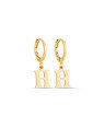 Brinco Argolinha c/ Letra Lisa 1-045H  - 00 - 12mm x 22mm - 1.40gr