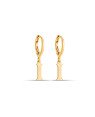 Brinco Argolinha c/ Letra Lisa 1-045I - 00 - 12mm x 22mm - 1.40gr