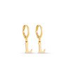 Brinco Argolinha c/ Letra Lisa 1-045L  - 00 - 12mm x 22mm - 1.40gr