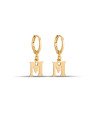 Brinco Argolinha c/ Letra Lisa 1-045M - 00 - 12mm x 22mm - 1.40gr