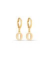 Brinco Argolinha c/ Letra Lisa 1-045O - 00 - 12mm x 22mm - 1.40gr