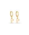 Brinco Argolinha c/ Letra Lisa 1-045P - 00 - 12mm x 22mm - 1.40gr