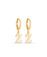 Brinco Argolinha c/ Letra Lisa 1-045Z - 00 - 12mm x 22mm - 1.30gr