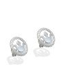 Brinco AG Medalha 13mm c/ Coroa Vazada  - G3 - 13mm x 13mm - 1.47gr