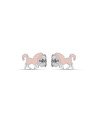 Brinco AG Cavalo p/ Resina 12mm (Rosa Pastel) - G5 - 12mm x 8mm - 0.92gr