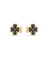 Brinco Trevo 12mm Borda Lisa c/ Resina (Bolinha Meio) - 00 - 12mm x 12mm - 1.74gr