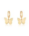 Brinco Argolinha c/ Borboleta 15mm Diamantada - 00 - 15mm x 22mm - 2.20gr