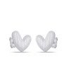 Brinco AG Coracao Comprido 12mm Diamantado  - G5 - 8mm x 12mm - 1.14gr