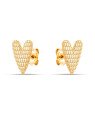 Brinco Coracao Comprido 12mm Textura - 00 - 8mm x 12mm - 1.10gr