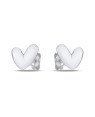Brinco AG Coracao Irregular 8mm Macico  - G5 - 9mm x 8mm - 0.79gr