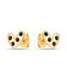 Brinco Coracao Irregular 8mm c/ Pedra  - 00 - 9mm x 8mm - 0.90gr