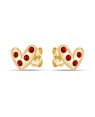 Brinco Coracao Irregular 8mm c/ Pedra  - 00 - 9mm x 8mm - 0.90gr