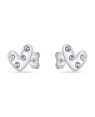 Brinco AG Coracao Irregular 8mm c/ Pedra  - G5 - 9mm x 8mm - 0.81gr