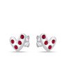 Brinco AG Coracao Irregular 8mm c/ Pedra  - G5 - 9mm x 8mm - 0.81gr