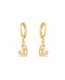 Brinco Argolinha Coracao Irregular 8mm p/ Pedra  - 00 - 12mm x 24mm - 1.50gr