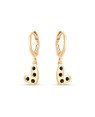 Brinco Argolinha Coracao Irregular 8mm p/ Pedra  - 00 - 12mm x 24mm - 1.50gr