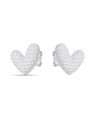 Brinco AG Coracao Irregular 10mm Textura  - G5 - 10mm x 11mm - 1.14gr