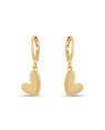 Brinco Argolinha Coracao Irregular 10mm Textura  - 00 - 12mm x 18mm - 1.60gr