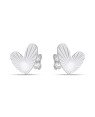 Brinco AG Coracao Irregular 10mm Diamantado - G5 - 10mm x 11mm - 1.10gr
