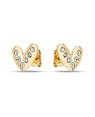 Brinco Coracao Irregular 10mm p/ Pedra - 00 - 10mm x 11mm - 1.20gr