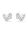 Brinco AG Coracao Irregular 10mm p/ Pedra - G5 - 10mm x 11mm - 1.07gr