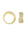 Anel Fundicao - 60 Zirconia - c/ 4 Ondas Trabalhadas  - 00 - 1mm x 1mm - 3.90gr