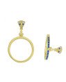 Anel c/ N.S Aparecida Pendurada c/ Zirconia  - 00 - 1mm x 1mm - 1.70gr