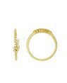 Anel Fundicao - 17 Zirconia - Aro Fino Fio c/ Pedras - 00 - 1mm x 1mm - 1.38gr