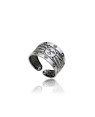 Anel AG (Envelhecido) Regulagem c/ Sol e 2 Luas  - G1 - 1mm x 1mm - 3.93gr