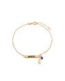 Pulseira Placa Amor (Resina Preta)  1 Menino 1 Pedra Montana  - CS - 18mm x 200mm - 1.94gr