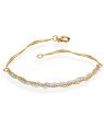 Pulseira Tres Fio Cingapura com Dois Ouro - CE - 4mm x 180mm - 1.50gr