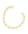 Pulseira Dezoito Corcoes Duplos Vazados - CE - 6mm x 180mm - 3.70gr