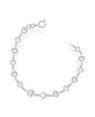 Pulseira Dezoito Coracao Duplos Vazados - G3 - 6mm x 180mm - 5.59gr