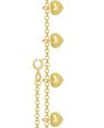 Pulseira com Cinco Coracoes Duplos - CE - 12mm x 180mm - 4.30gr