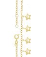 Pulseira Quatro Estrelas Duplas Mini com Alongador - CE - 10mm x 140mm - 1.65gr