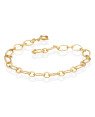 Pulseira 1x1 Oval Cadeado - CN - 6mm x 180mm - 2.97gr