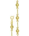 Pulseira com 6 Bolas ABS e 5 Palito Fio Diamantado - CE - 6mm x 180mm - 3.40gr